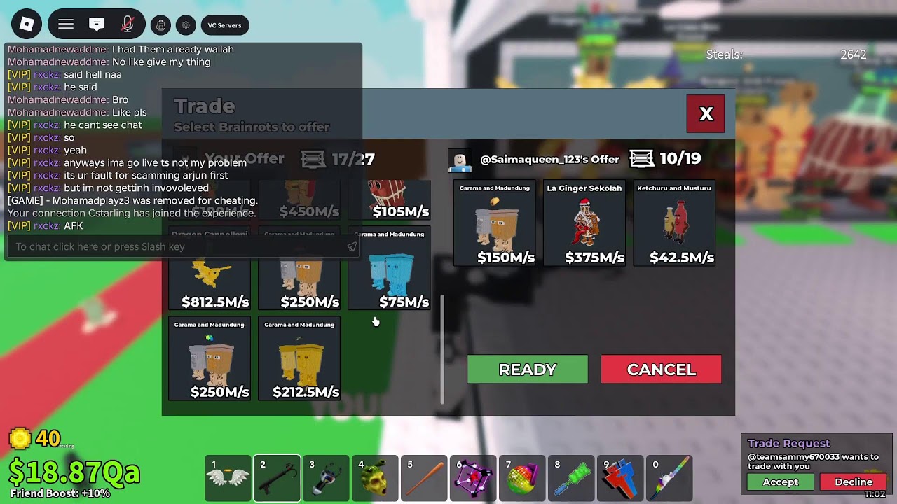 sab live trading user: Shadowflame2466 (making a comeback donos help, also dueling placehold only)