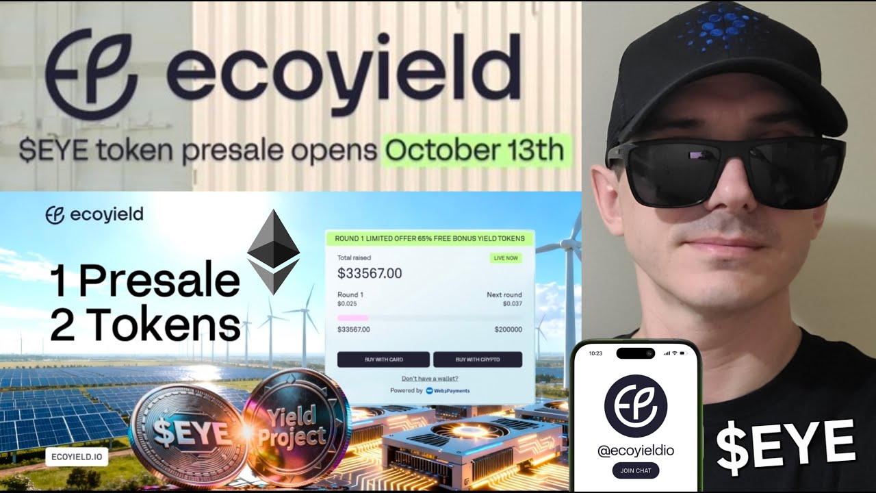 $EYE - ПРЕДВАРИТЕЛЬНАЯ ПРОДАЖА ТОКЕНОВ ECOYIELD КАК КУПИТЬ EYE ICO ECO YIELD ETHEREUM ETH БЛОКЧЕЙ...