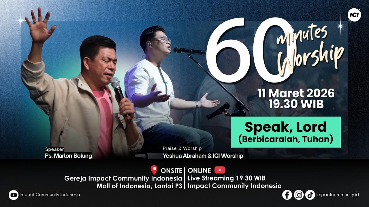 LIVE 60 MINUTES WORSHIP - SPEAK, LORD feat Yeshua Abraham & ICI Worship