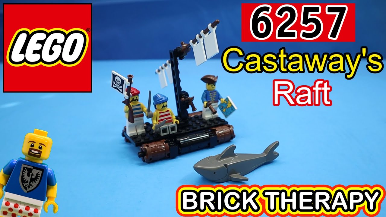 Vintage LEGO Pirates set 6257 Castaway's Raft - Build and Review
