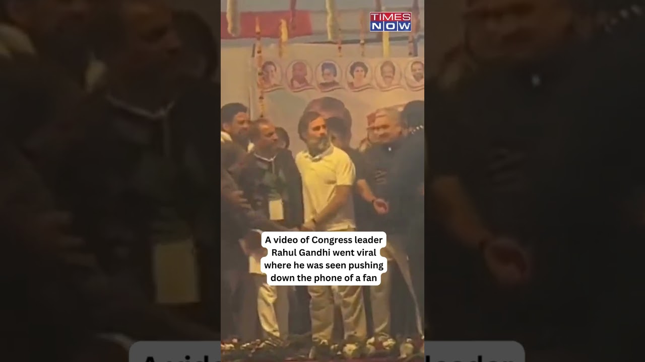 On Camera, Rahul Gandhi Gets Angry On A Fan Trying To Take Selfie | #shorts | #viralvideo