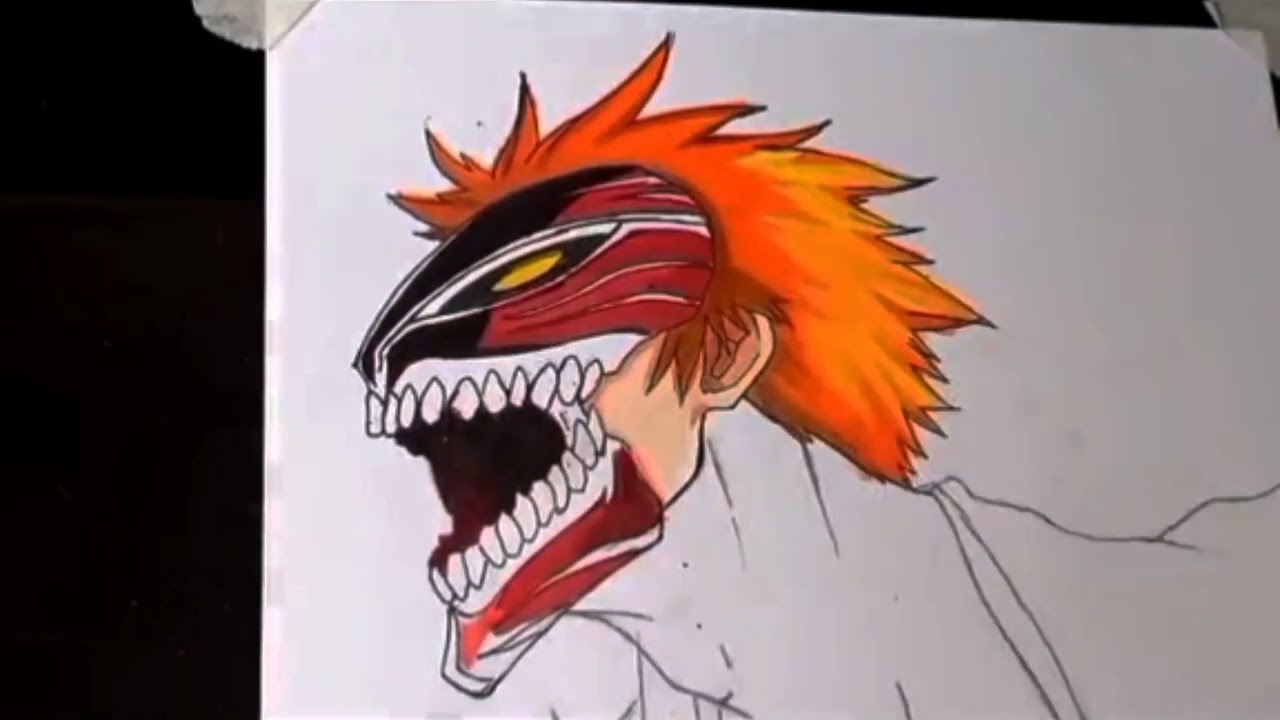 Drawing - kurosaki Ichigo Hollow (BLEACH)