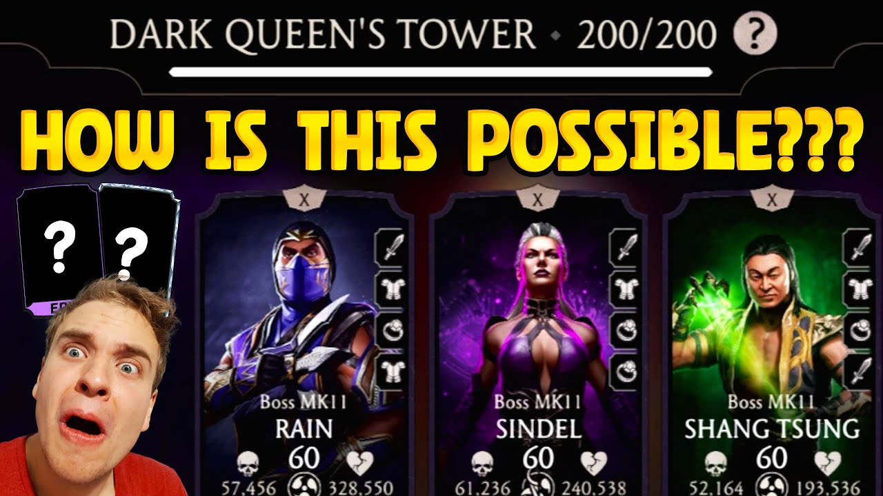 MK Mobile. Fatal Dark Queen's Tower Battle 200 on Beginner Account. WHAT ARE THE CHANCES???