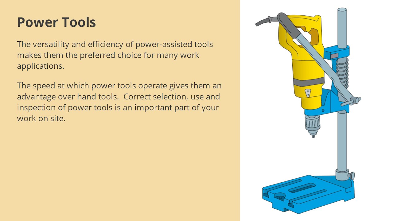 Use Hand and Power Tools E-learning