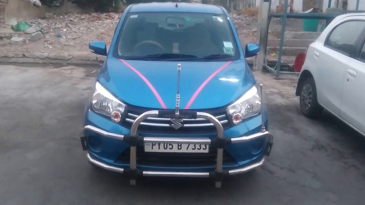 Maruti celerio zxi 2017 with front and back safety chrome grill
