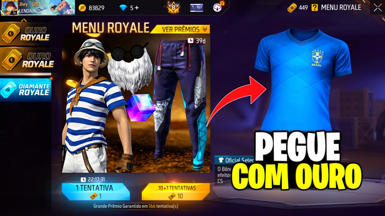 TUDO POR OURO! GARENA CONFIRMOU FIM DOS ROYALES DE DIAMANTE😱 PEGUE SKIN GRÁTIS E CUBO!!