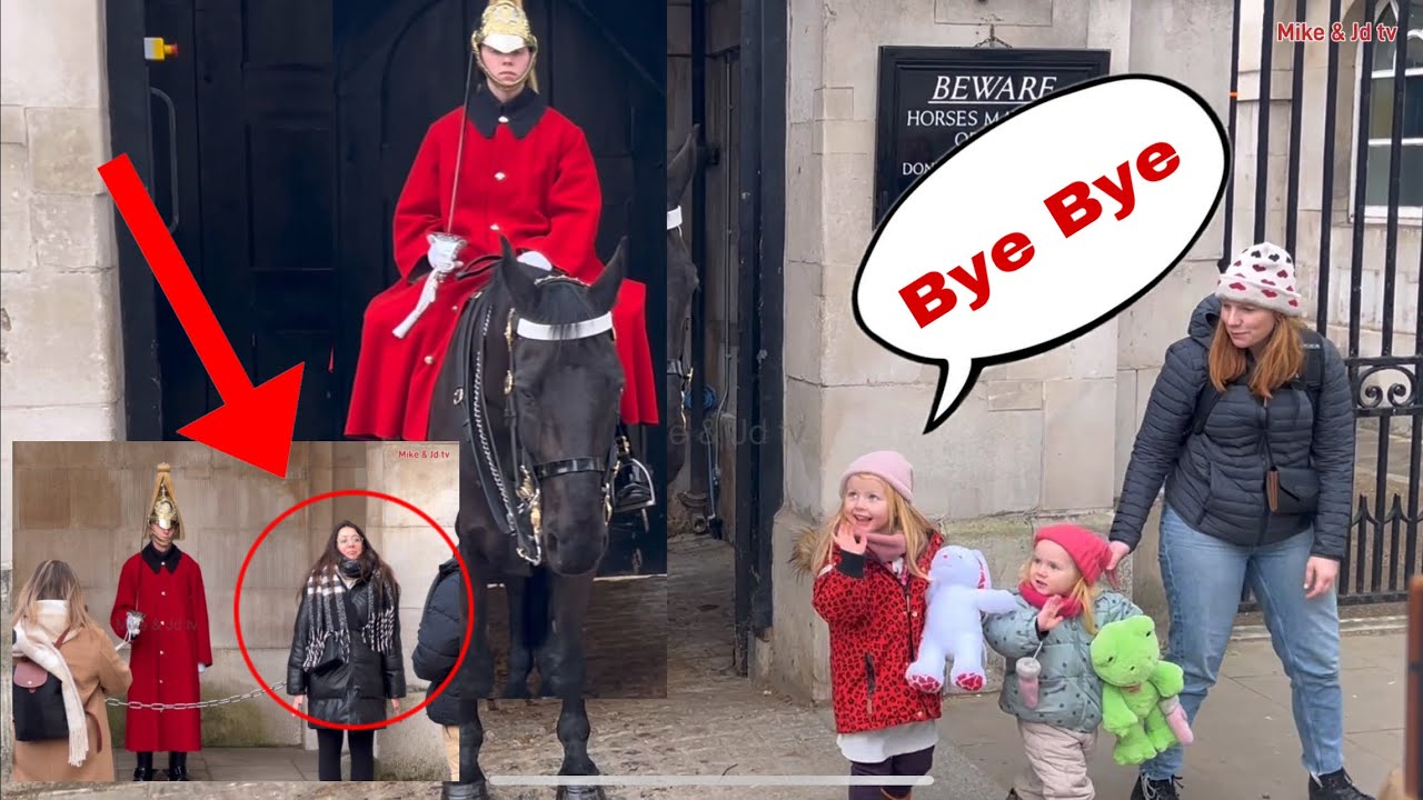 These Little Girls Meet The Horse Guard’s And Have PRICELESS Smiles! They RESPECTFULLY Wave Goodbye!