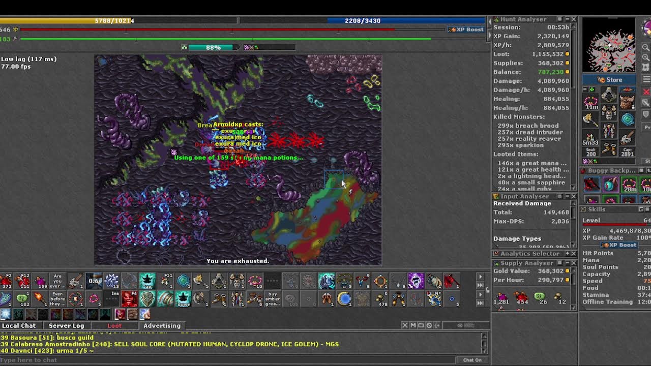 EK 646 Arnoldxp #161 Cuántos tibia coins se producen en Gold token (skill Axe 119)