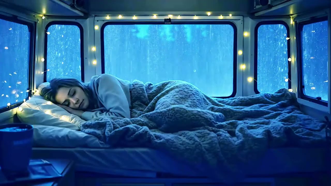 🌧️Intense Storm Shelter in a Cozy Van 🚐🌩️
