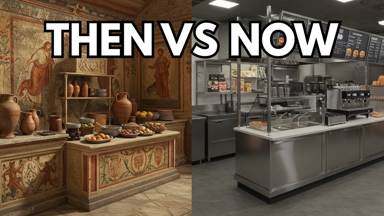Fast food: 2,000 years ago vs today (Ancient Pompeii)