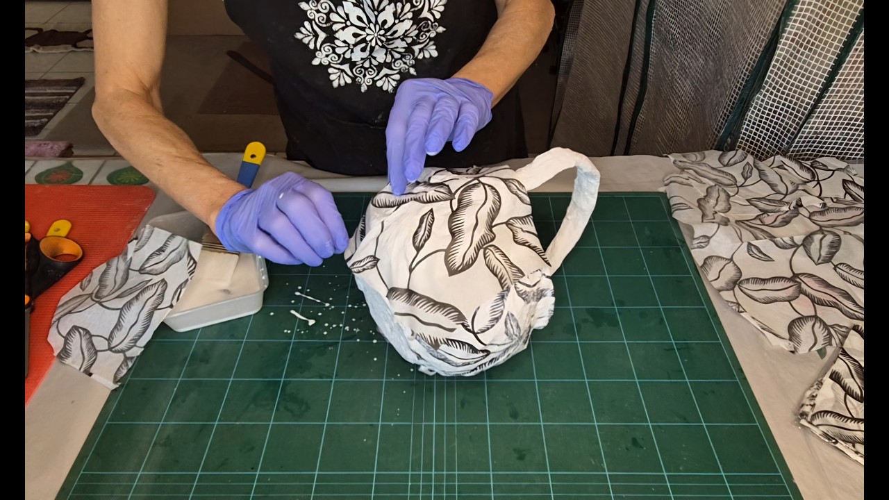 Unique Concrete Balloon Hanging Basket Pot with Decoupage