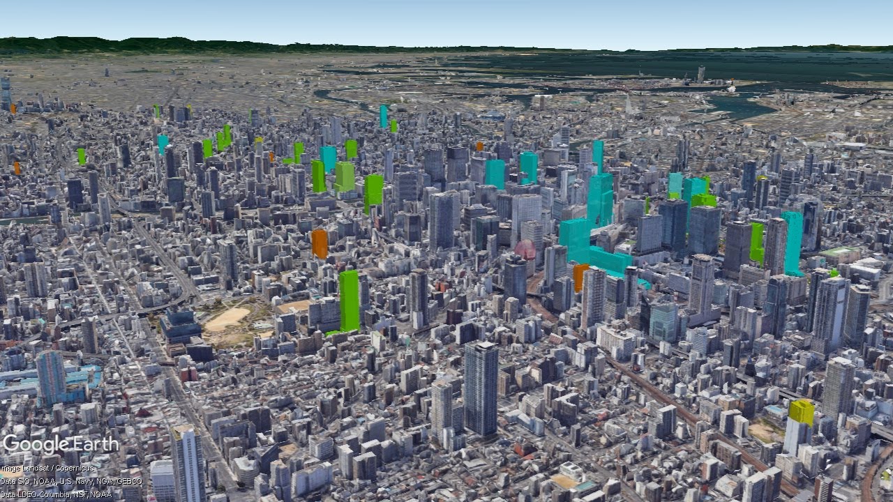 妄想MAP「大阪市 新規80ｍ超タワーの風景」