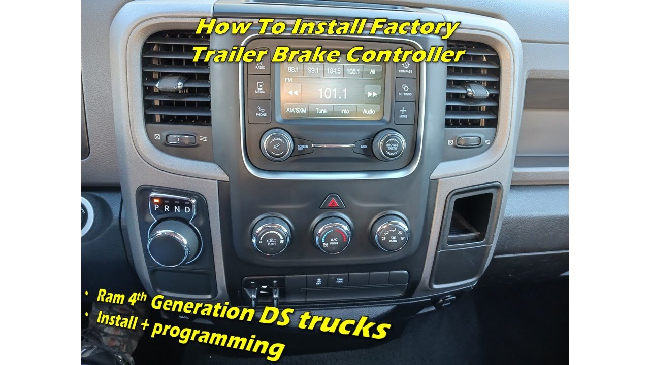 Ram 1500 DS (2013+) OEM Trailer Brake Controller Install with Programming