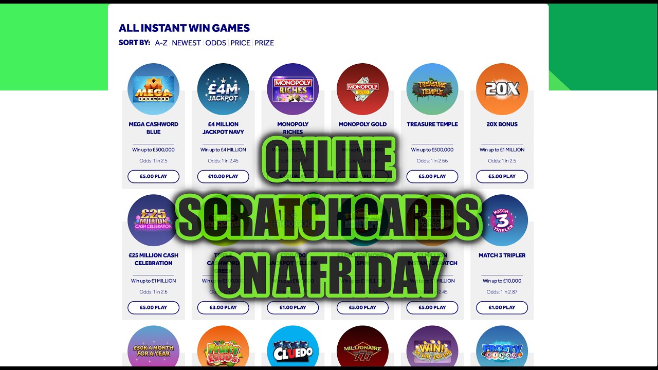Online Scratchcards On A Friday