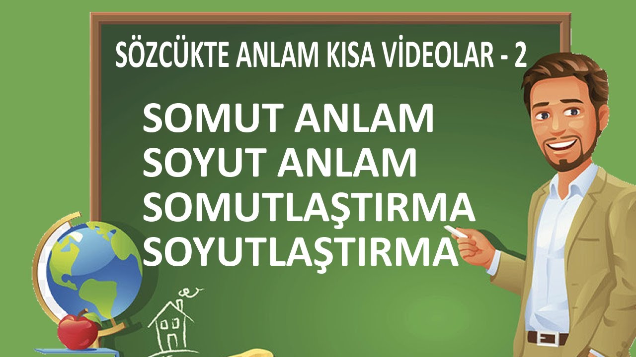 Somut Anlam | Soyut Anlam | Somutlaştırma | Soyutlaştırma | Sözcük Anlamı