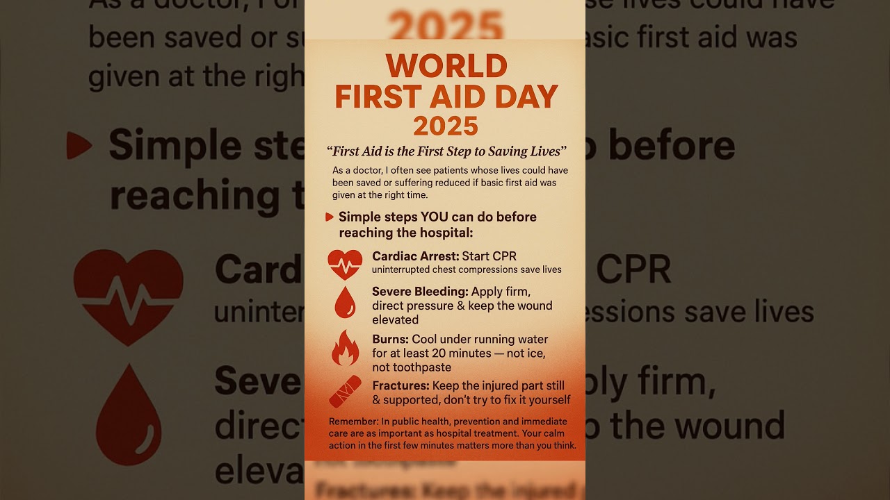 🌍 World First Aid Day 2025 | First Aid Saves Lives | Doctor Speaks