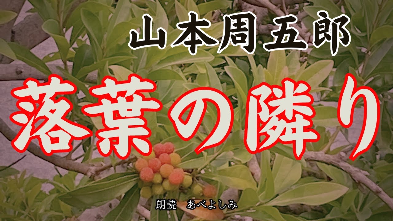 【朗読】山本周五郎「落葉の隣り」　朗読・あべよしみ