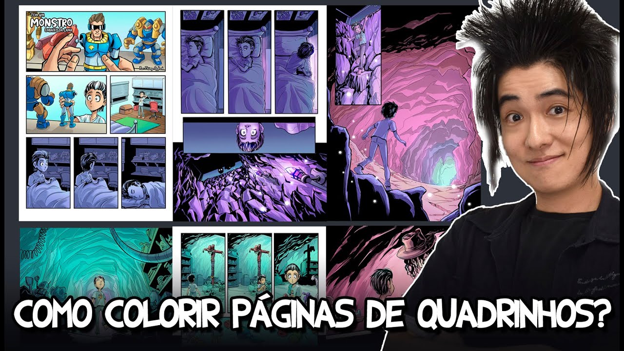 Como COLORIR páginas de QUADRINHOS / Mangá | HQ é o que HÁ