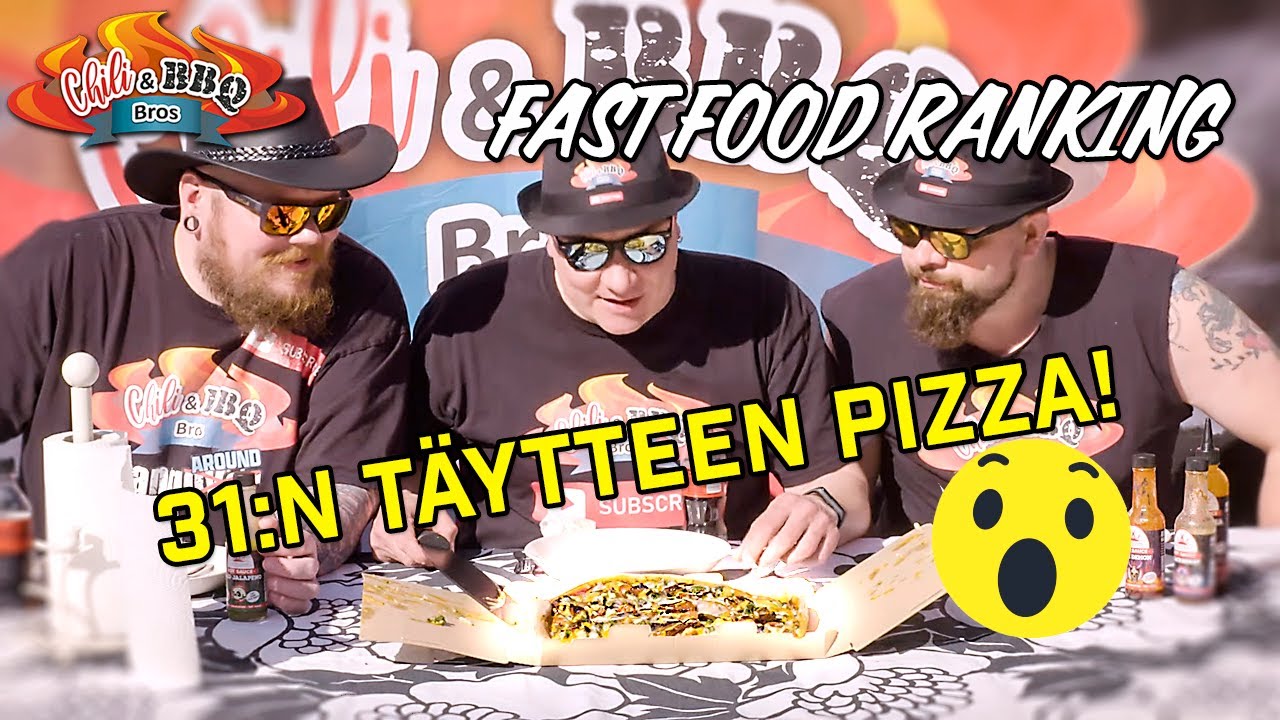 Fast Food Ranking: Pizza KAIKILLA t&auml;ytteill&auml; (31 t&auml;ytett&auml; :)