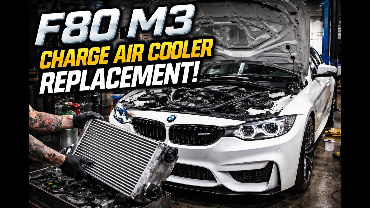 Замена интеркулера BMW M4 F80 #bmw #bmwf80 #diy #mpower #bmwm #m3 #bmwm3 #car #mechanic #bmwm4