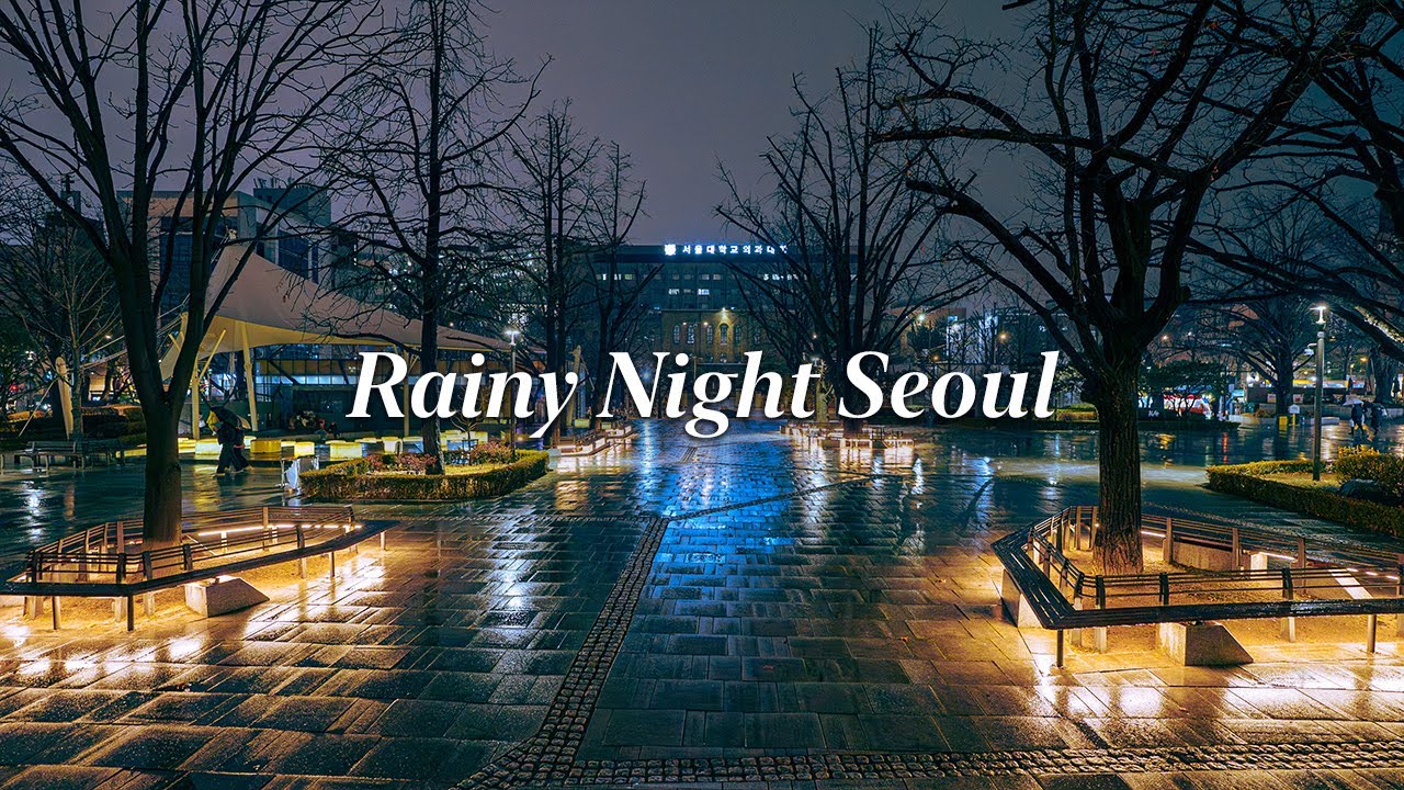 🌧️ Rainy Night Walk in Seoul | Hyehwa-ro to Bukchon Street | ASMR Travel Korea 4K HDR