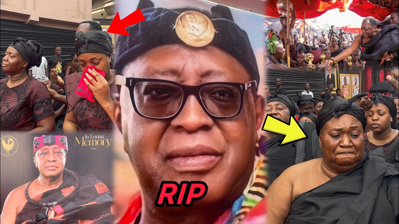 SAD💔Wife & Children of Otumfuo Akyempenhene Oheneba Adusei Poku cry bitterly at Final Funeral Rites😱