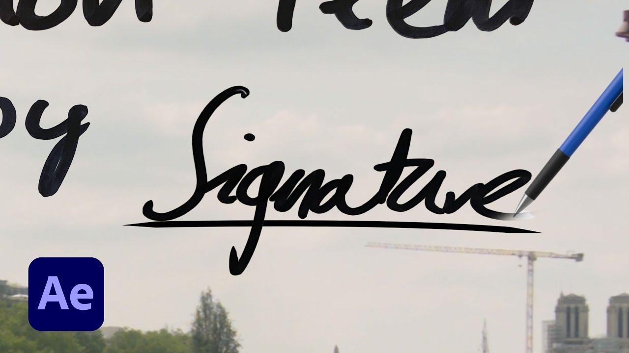 Handwritten signature animation in After Effects - in 2,5 minutes