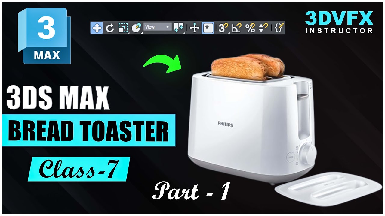 3ds Max Bread Toaster Modeling for Beginners: Quick and Simple Workflow Part-1