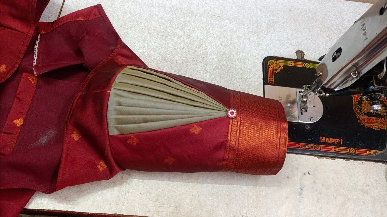 Trending puff sleeve design cutting and stitching for blouse #trendingshorts #puff #latest #new