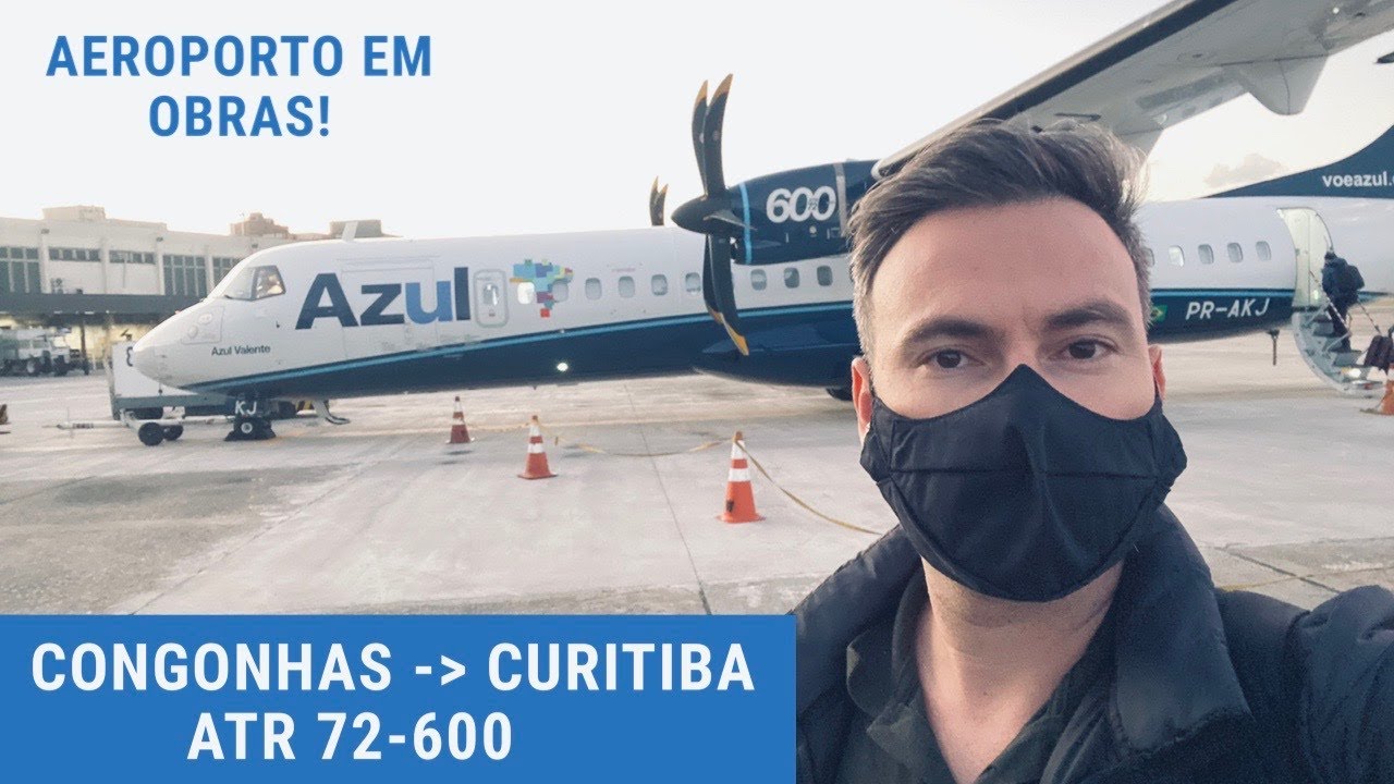 AEROPORTO DE CONGONHAS (EM OBRAS) VOANDO PARA CURITIBA COM O ATR 72-600 DA AZUL - TRIP REPORT