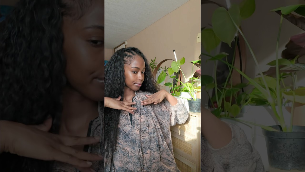 I braided my hair and added a half wig My braids aren’t perfect just showing an easy way to wear it