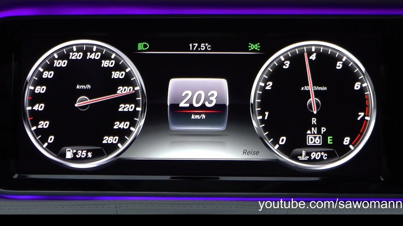 2016 Mercedes-Benz S 500 455 HP 0-100 km/h, 0-100 mph & 0-200 km/h Acceleration