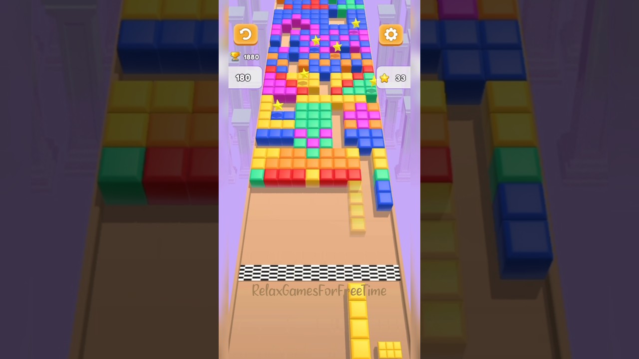 Brick Block Puzzle 3D - endless classic retro block brick puzzle shape  tetris style game gameplay