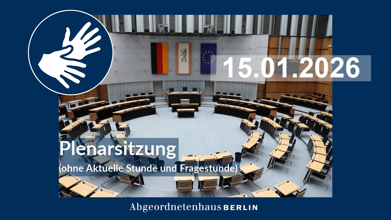 78. Plenarsitzung im Abgeordnetenhaus von Berlin, 15.01.2026 (ohne Aktuelle Stunde und Fragestunde)