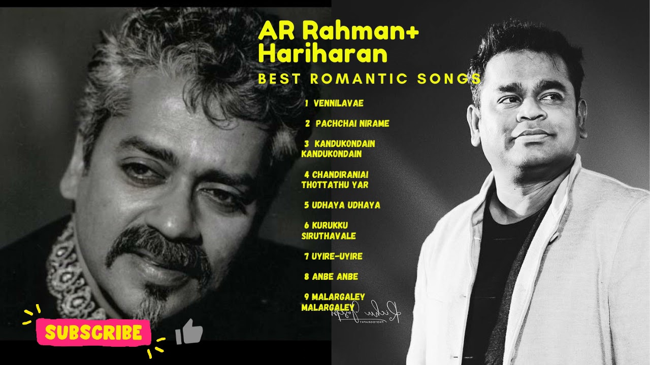 AR Rahman and Hariharan Best Romantic Songs| Tamil Romantic Songs|90s Romantic Songs