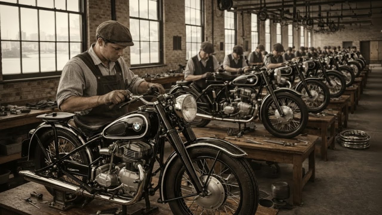 Inside the BMW R24 (1948) Factory After WWII: How Germany Rebuilt Its Luxury Motorcycle