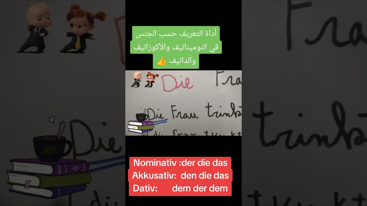 التغيرات التي تحدث لأدوات التعريف في اللغة الألمانية حسب الحالة الإعرابية والجنس#dativ