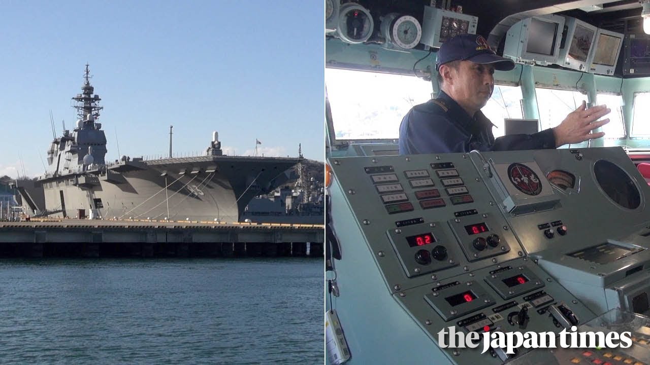 Visiting Izumo, MSDF helicopter carrier