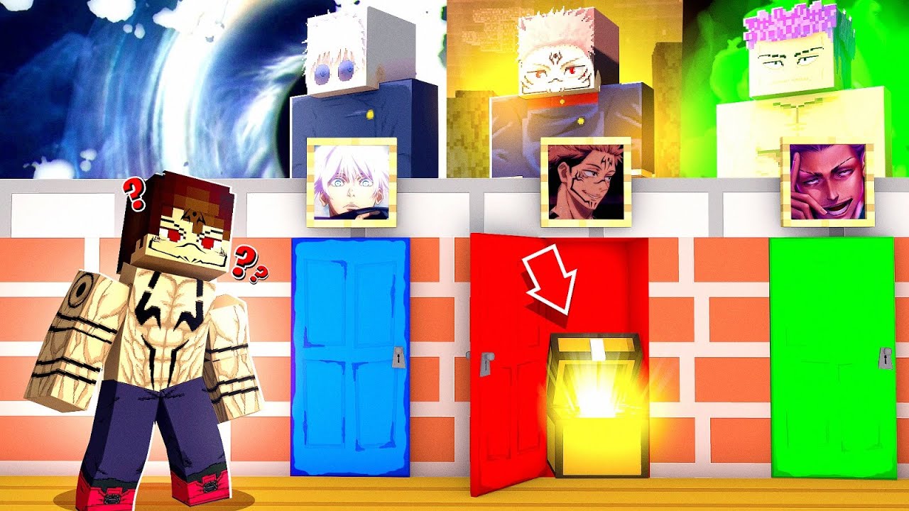 NÃO ESCOLHA A PORTA ERRADA dos HUMANOS de JUJUTSU KAISEN 𝗡𝗢 MINECRAFT  ‹ Ine ›