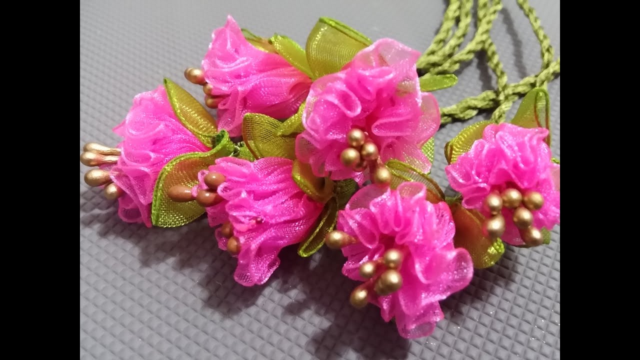 kurdele oyaları pembe gül çiçeği yapımı