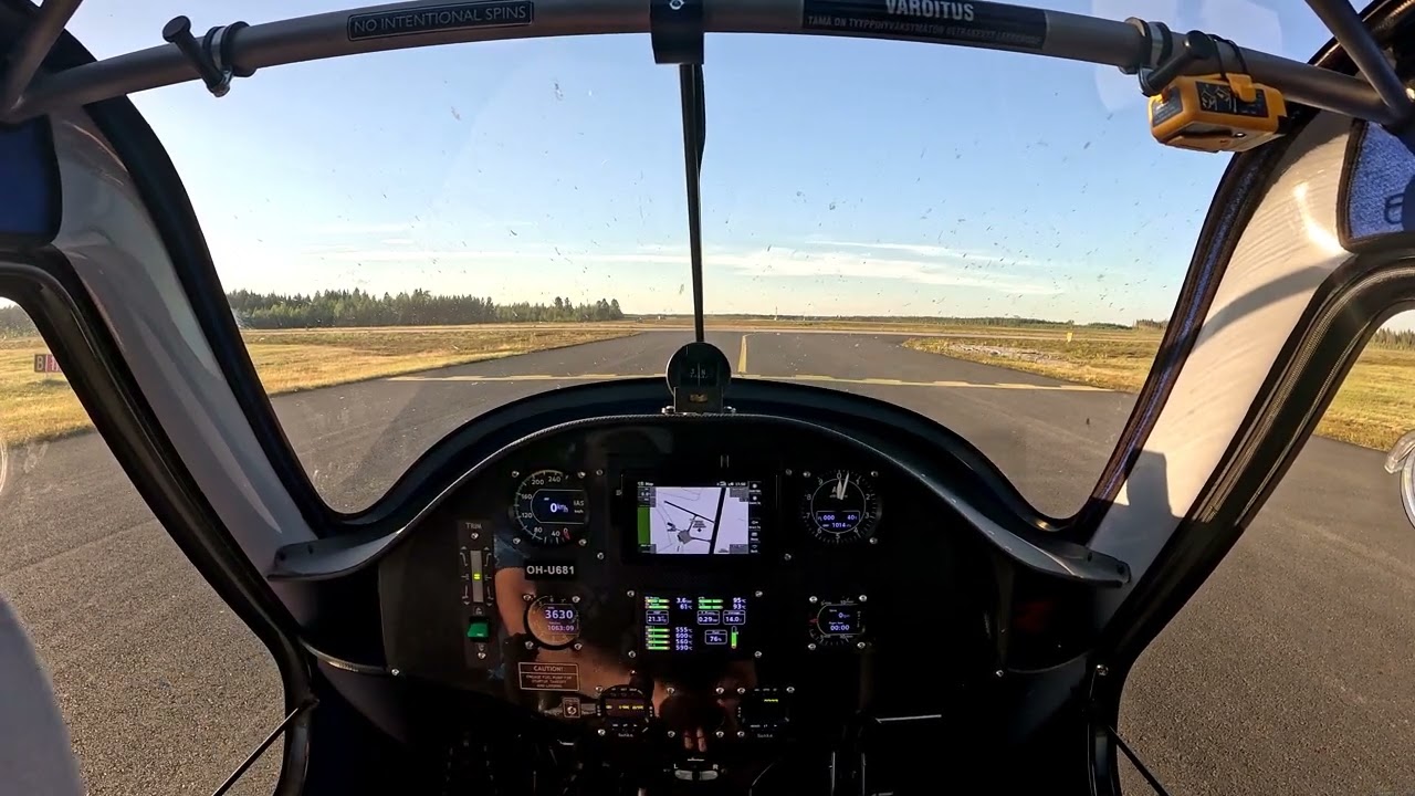 My first solo takeoff. Pipistrel Alpha Trainer, EFKK
