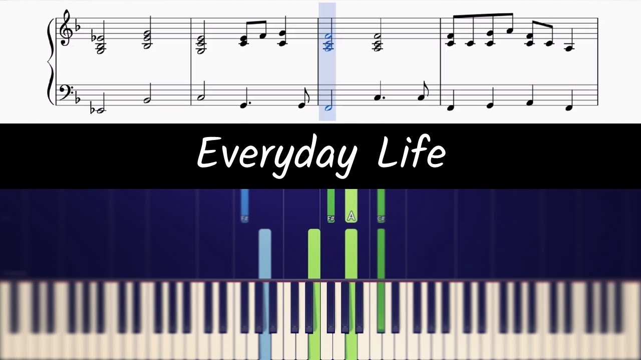 How to play the piano part of Everyday Life by Coldplay