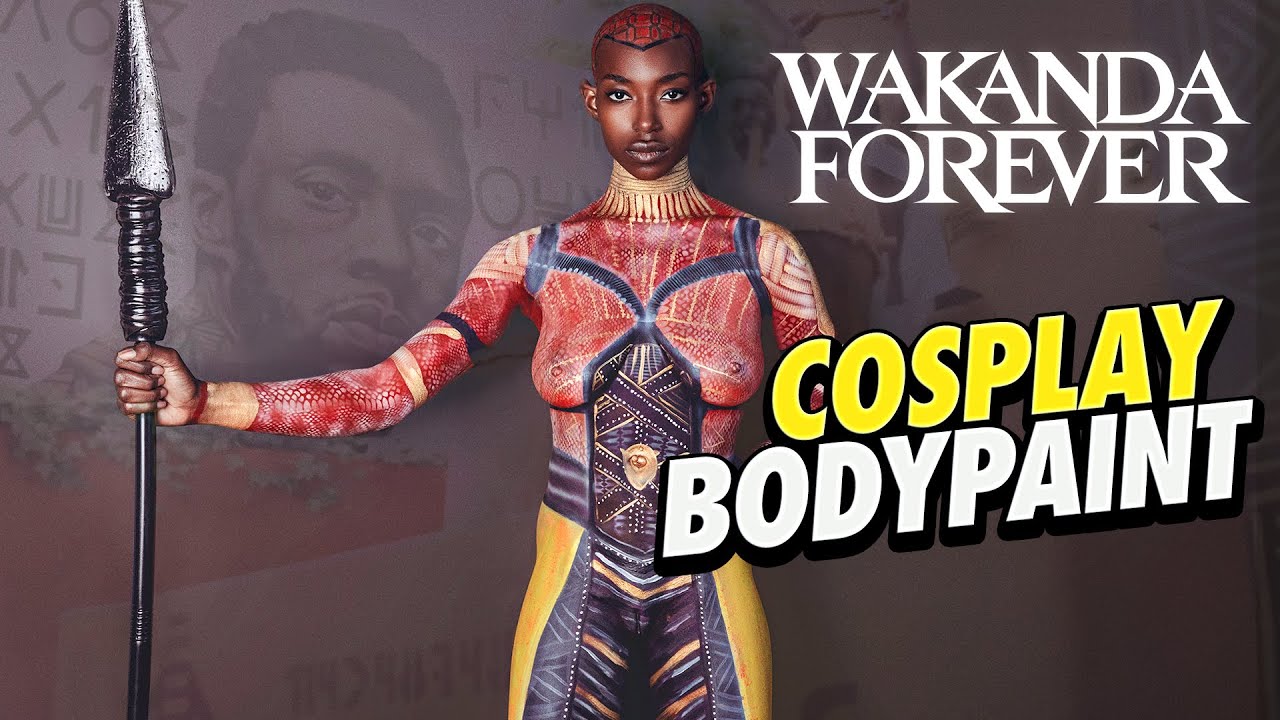 Wakanda warrior cosplay bodypaint (Black Panther & Avengers &ldquo;End Game&rdquo;)