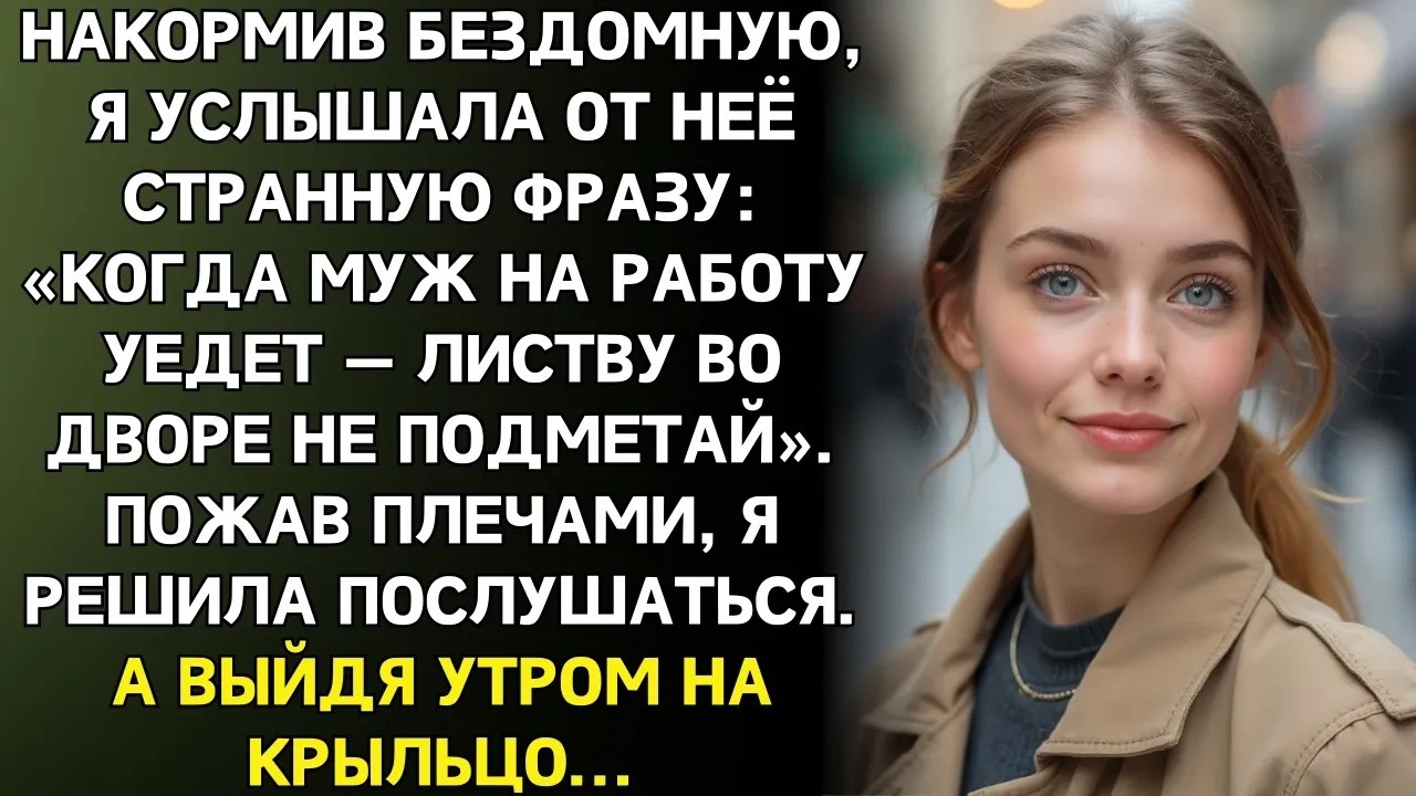Бездомная схватила меня за руку и прошептала： Листву не подметай! Утром я онемела