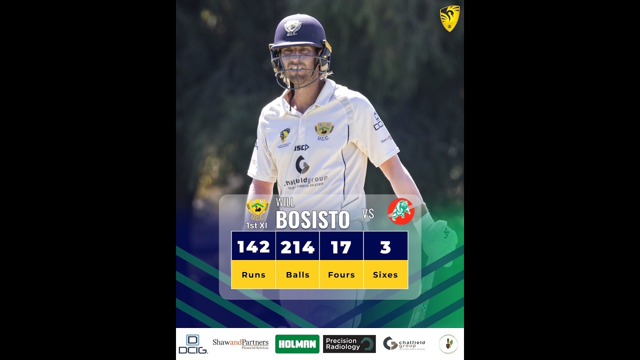 Will Bosisto - 142 Runs (Highlights) - Round 14 1st Grade vs Bayswater-Morley 2025-26