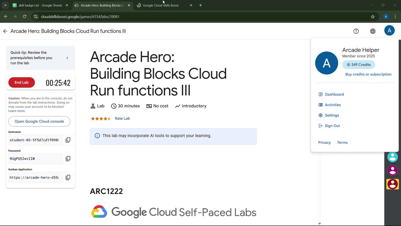 Arcade Hero: Building Blocks Cloud Run functions III || #ARC1222 || By Arcade Helper