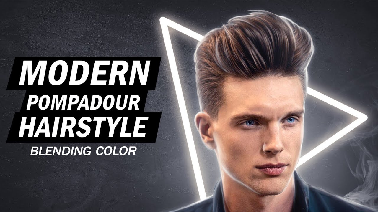 Modern Pompadour - Blending Color - Men´s hairstyling