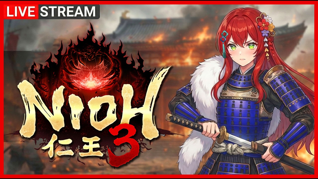 【#仁王3 #nioh3 】光害宮女神親征戰國魔界！⚔️ 妖怪們，準備好接受女神的洗禮了嗎？ 這座塔裡有海王耶 | #染月煙 #初見歡迎