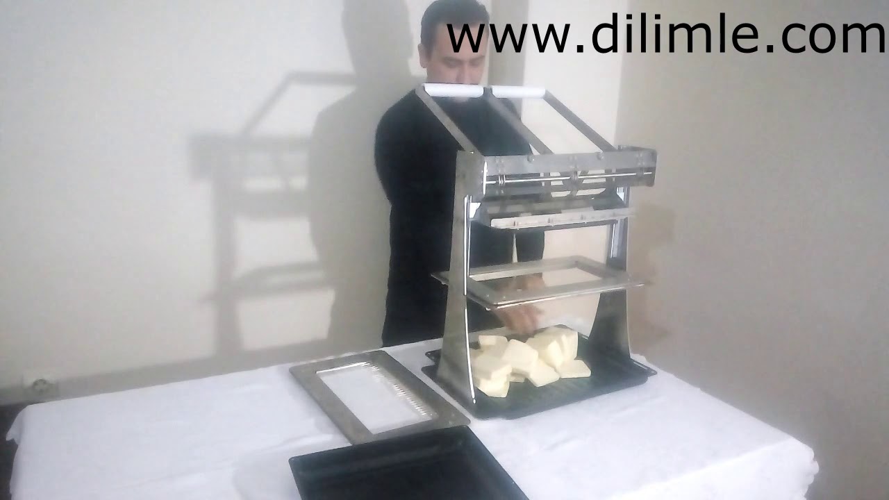 BD 30 Küp Peynir Dilimleme Makinesi ile 10 mm Küp Kaşar Peyniri Dilimleme