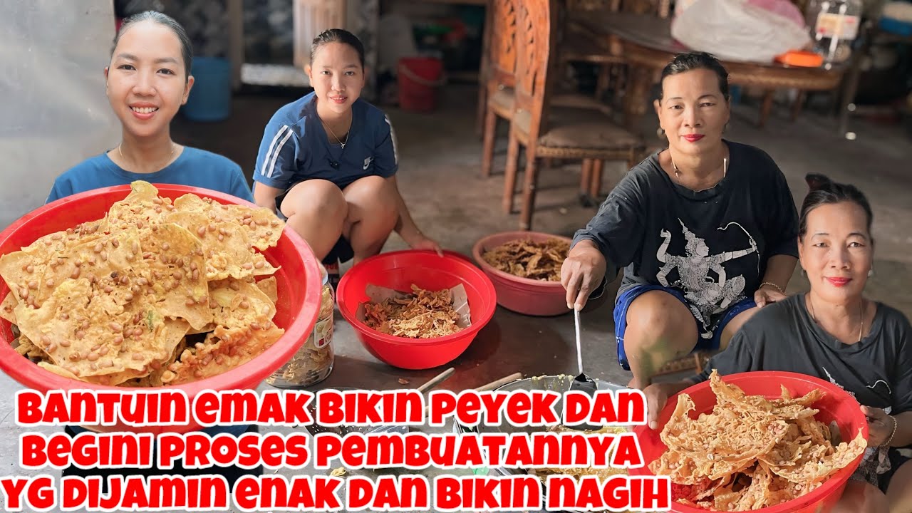 BANTUIN EMAK BIKIN PEYEK DAN BEGINI PROSES PEMBUATANNYA YG DIJAMIN ENAK DAN BIKIN NAGIH